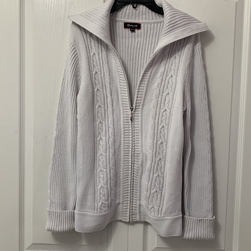 Dalia Collection ladies zip up Sweater - Picture 3 of 13